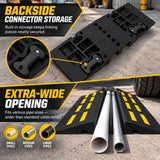 2 PCS 2-Channel Rubber Hose Ramp with Reflective Strips