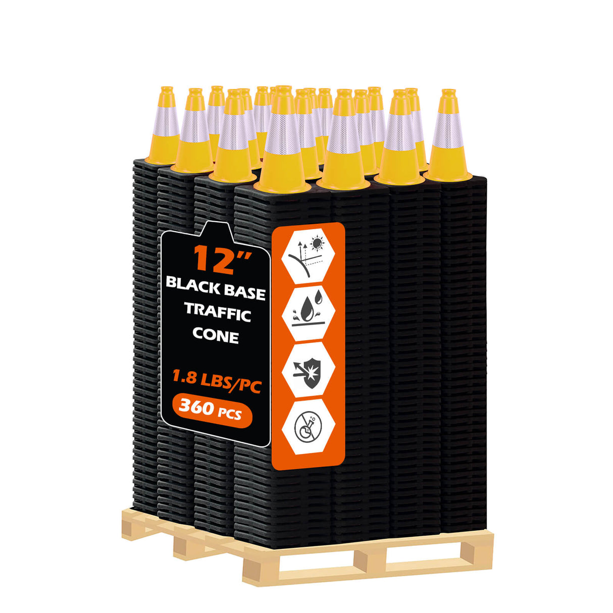 Light Weight Black Base Economy Traffic Cones - View 20 | Besea Cone