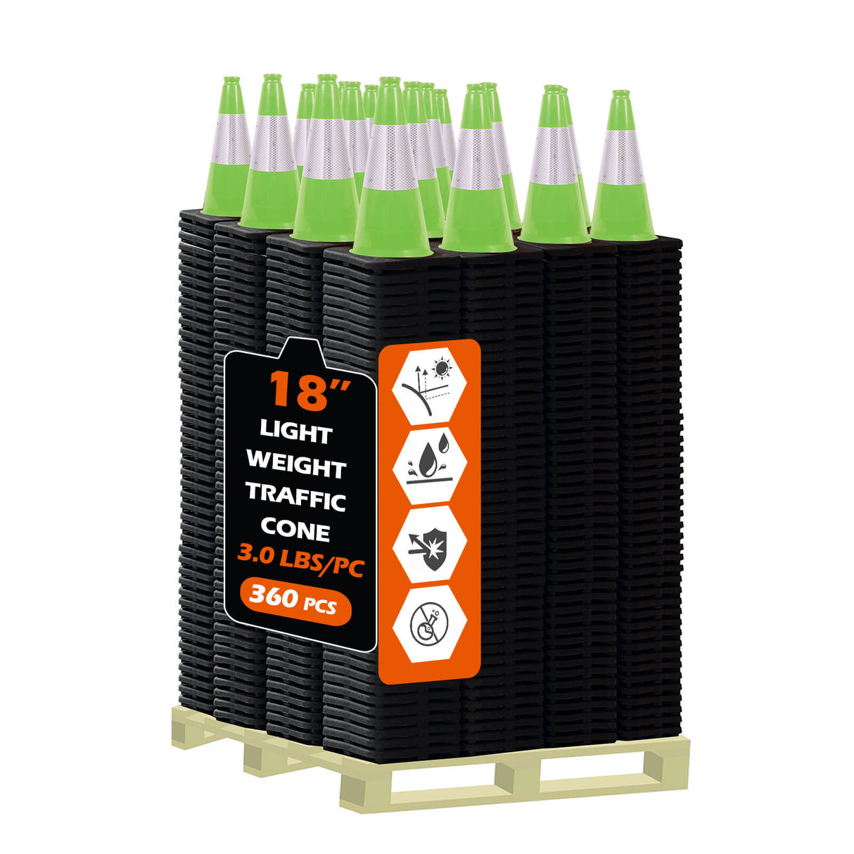 Light Weight Black Base Economy Traffic Cones - View 58 | Besea Cone