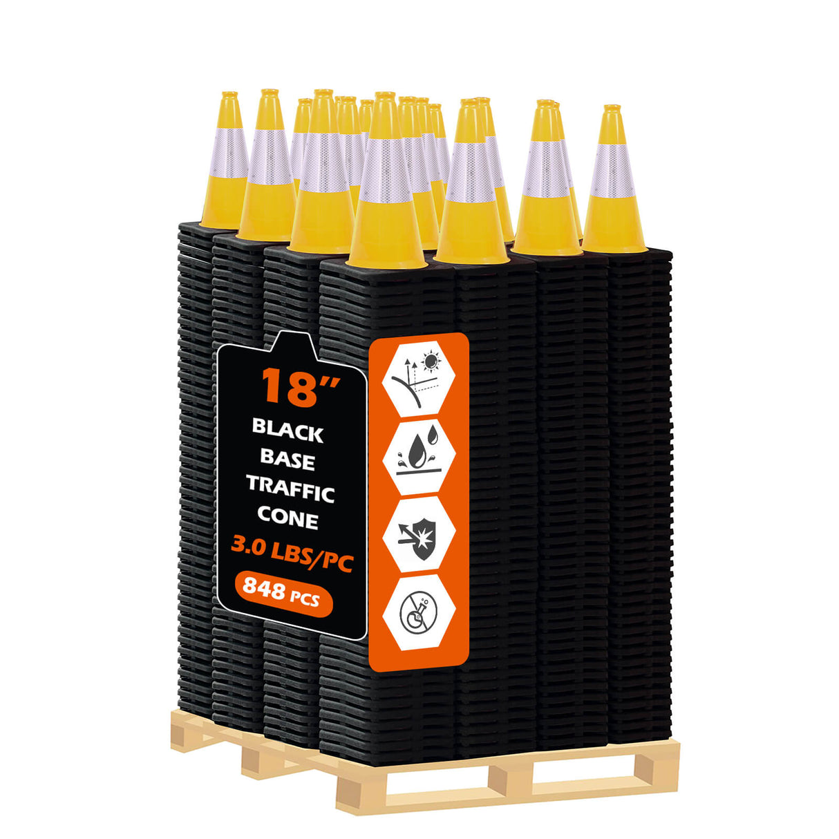 Light Weight Black Base Economy Traffic Cones - View 99 | Besea Cone