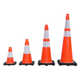 Light Weight Black Base Economy Traffic Cones - Side View | Besea Cone