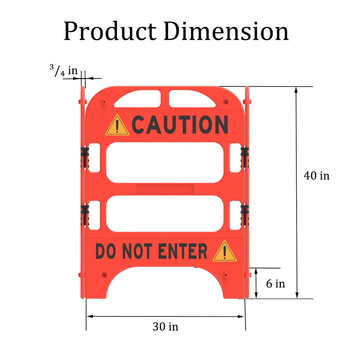 Caution Manhole Barrier - Side View | Besea Cone