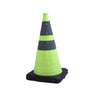 Pack de 4 conos de señalización plegables con base negra, 70 cm