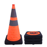 70 CM Black Base Collapsible Cone with CNSS High - Main Product Image | Besea Cone