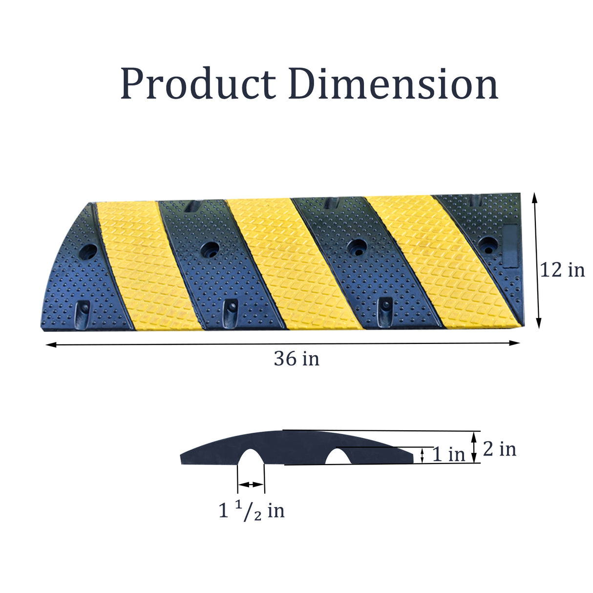 Speed Bump 3 Foot x2 - Side View | Oranlite Europe