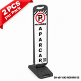 DH-VB-16X2-NOPARK-ES | NO PARKING | Heavy Duty Rubber Base | ES-Español