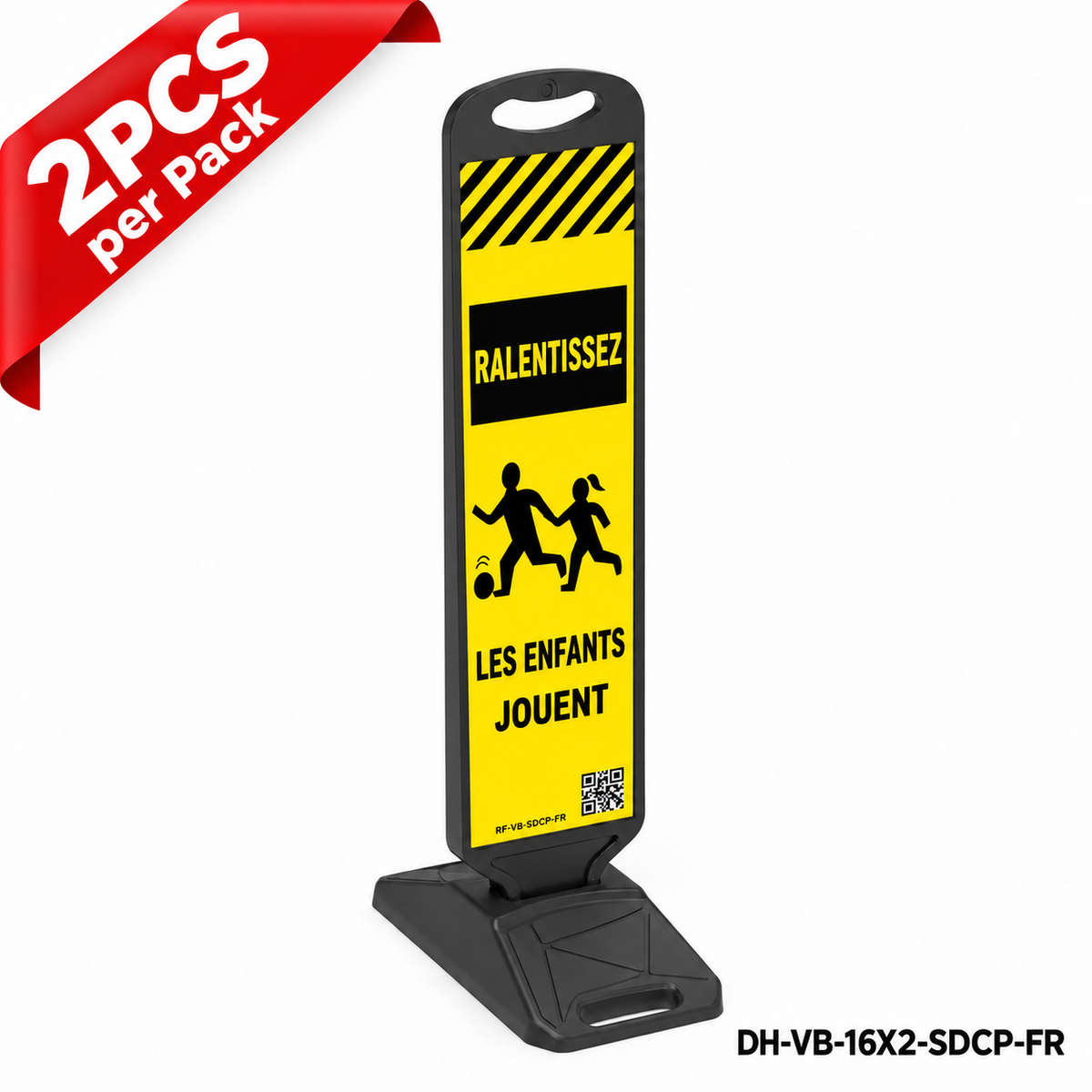DH-VB-16X2-SDCP-FR | CHILDREN PLAYING | Heavy Duty Rubber Base | FR-Français