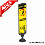 DH-VB-17X4-PIC-DE | CAUTION ICY | Surface Mount Fixed Base | DE-Deutsch
