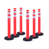 6PCS T-Top Delineator Post with Rubber /Water Filled Base , - Angle View | Besea Cone