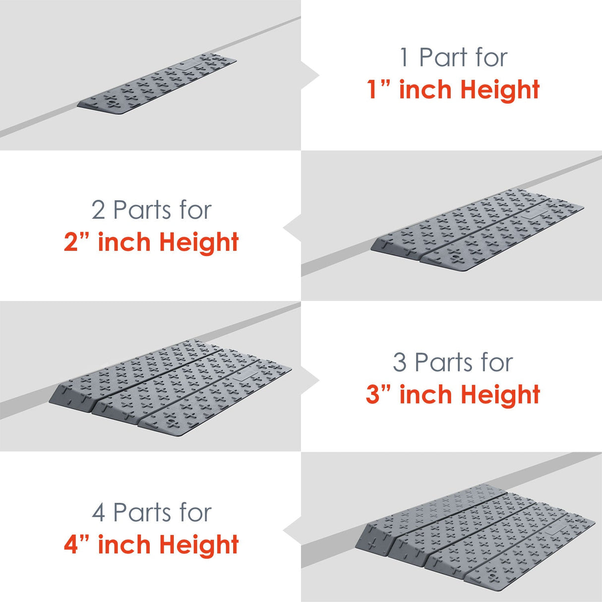 Extensible Threshold Ramp 2.5 - 15 CM Height - Close-Up | Besea Cone