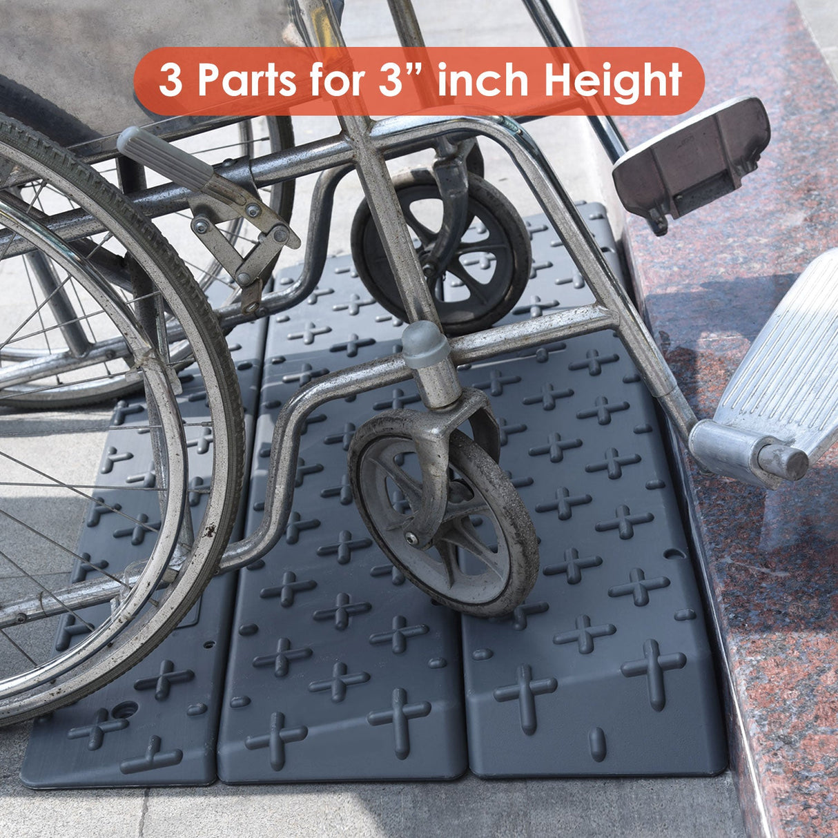 Extensible Threshold Ramp 2.5 - 15 CM Height - Angle View | Besea Cone
