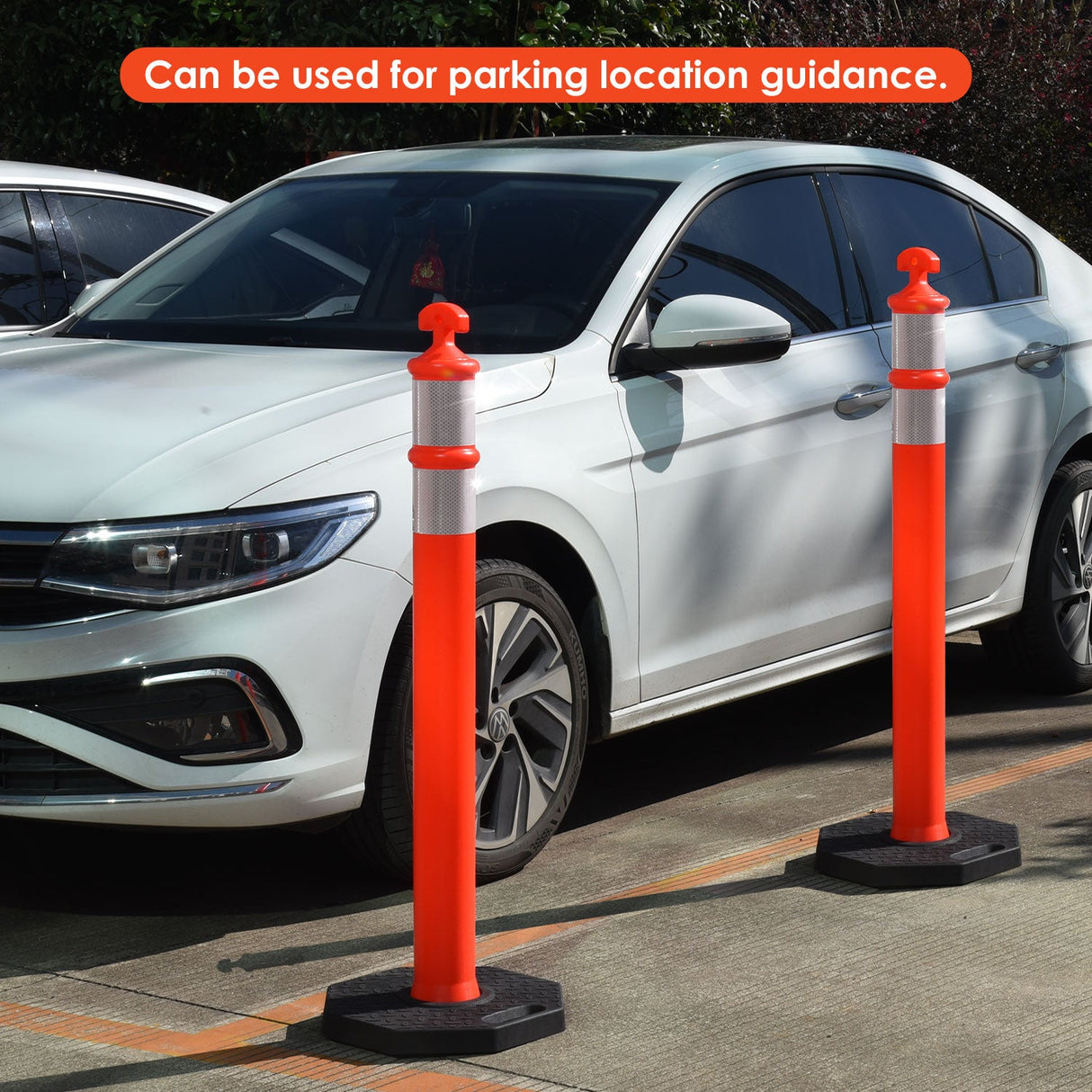 6PCS T-Top Delineator Post with Rubber /Water Filled Base , - Top View | Besea Cone