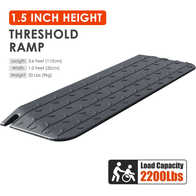 Rubber Doorway Wheelchair Ramp Height 1 to 10 CM - Main Product Image | Besea Cone