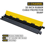 2,3,5-Channel Rubber Cable Protector Ramp with Extra Anti - Product Shot | Besea Cone