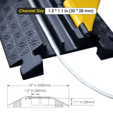 2,3,5-Channel Rubber Cable Protector Ramp with Extra Anti - Angle View | Besea Cone