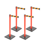 4-Pack 10ft Retractable Belt Barriers with "Caution - Do - View 66 | Besea Cone
