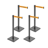 4-Pack 10ft Retractable Belt Barriers with "Caution - Do - View 50 | Besea Cone
