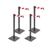 4-Pack 10ft Retractable Belt Barriers with "Caution - Do - View 22 | Besea Cone