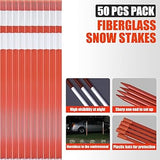 117 CM Fiberglass Snow Stakes x 50PCS - Detail | Oranlite Europe
