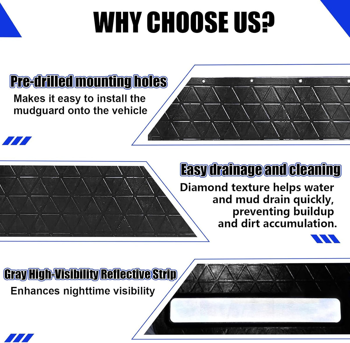 2-Pack Adjustable Hitch Mud Flaps, Heavy-Duty Rubber, - View 14 | Oranlite Europe