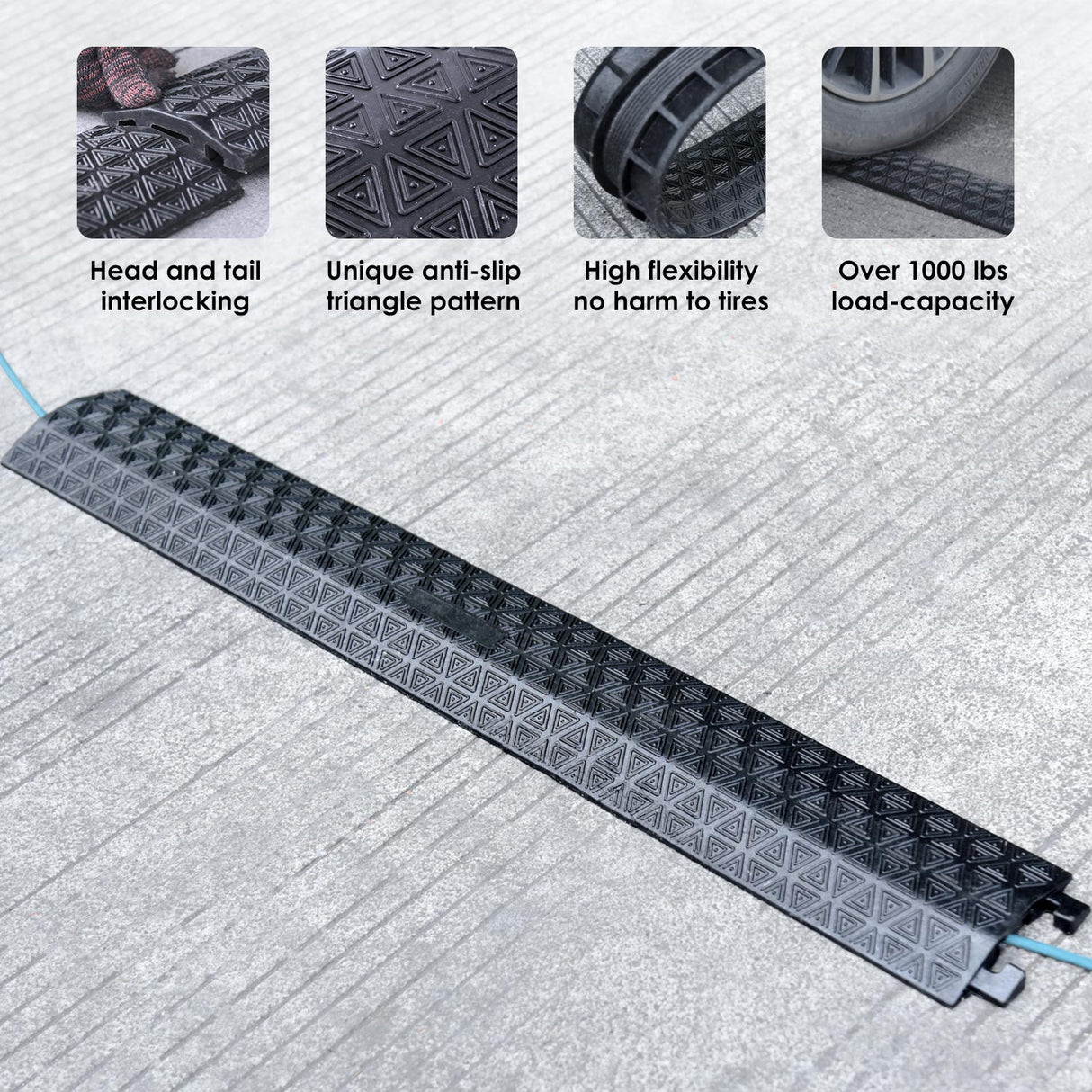 Rubber Drop Over Cable Cover - Angle View | Besea Cone
